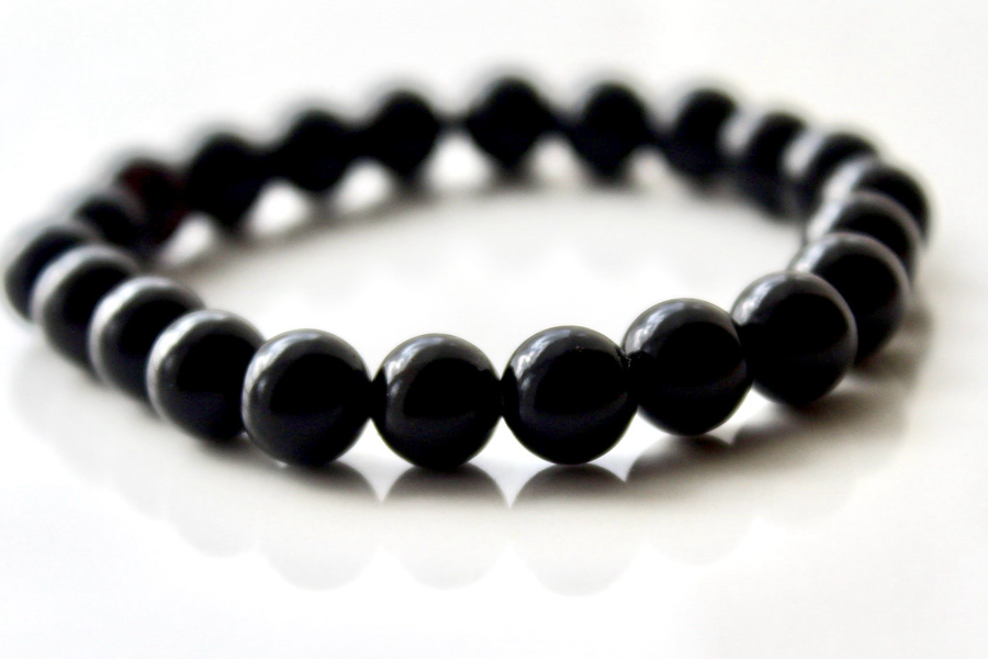 Black Obsidian Bracelet, Strength and Protection 8mm