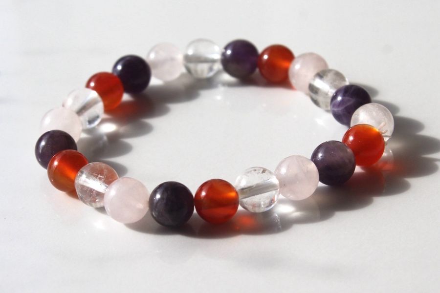 Divine Alignment Bracelet (Rose, Carnelian,Amethyst)