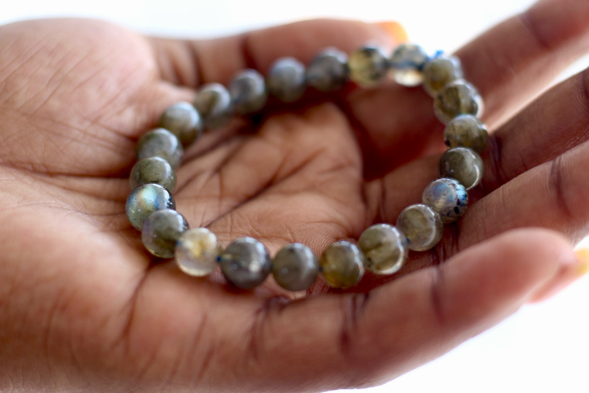 Labradorite Bracelet, Intuition, Protection and Inner Clarity 8mm