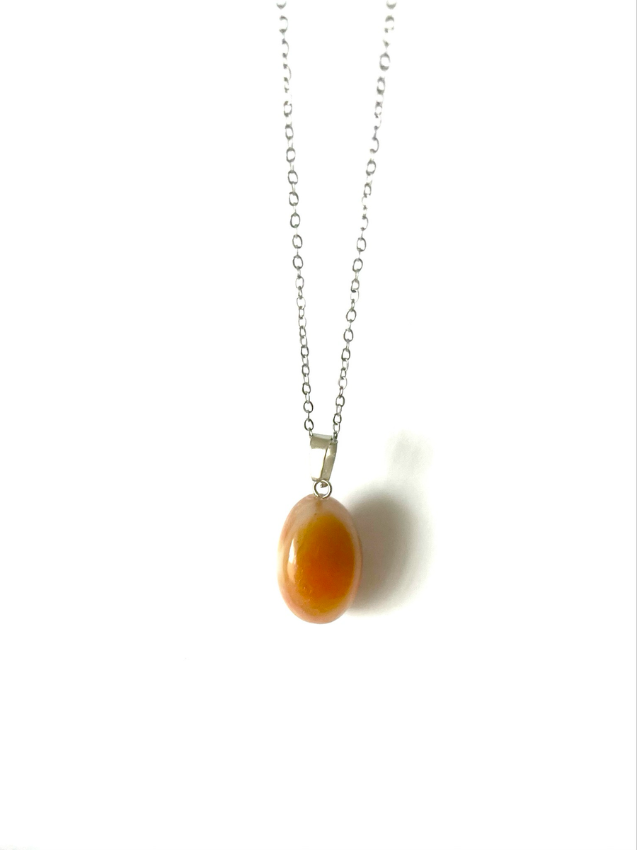 Carnelian Necklace Stainless Steel