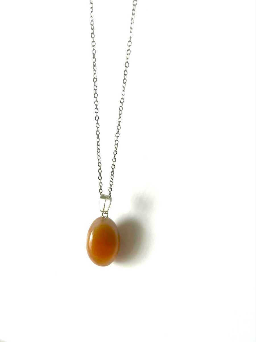 Carnelian Necklace Stainless Steel