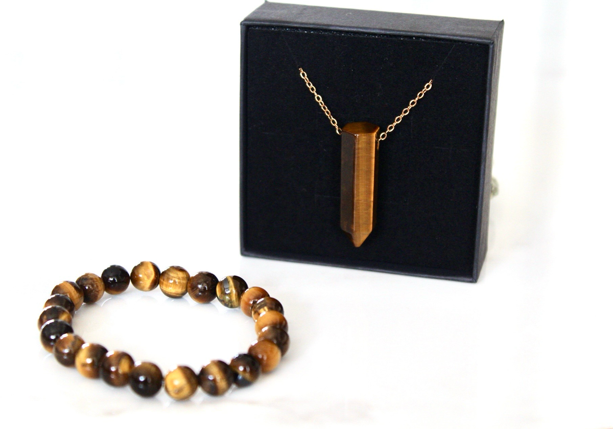 Sbindi! Tigers Eye Set [Stainless Steel Gold Plated]