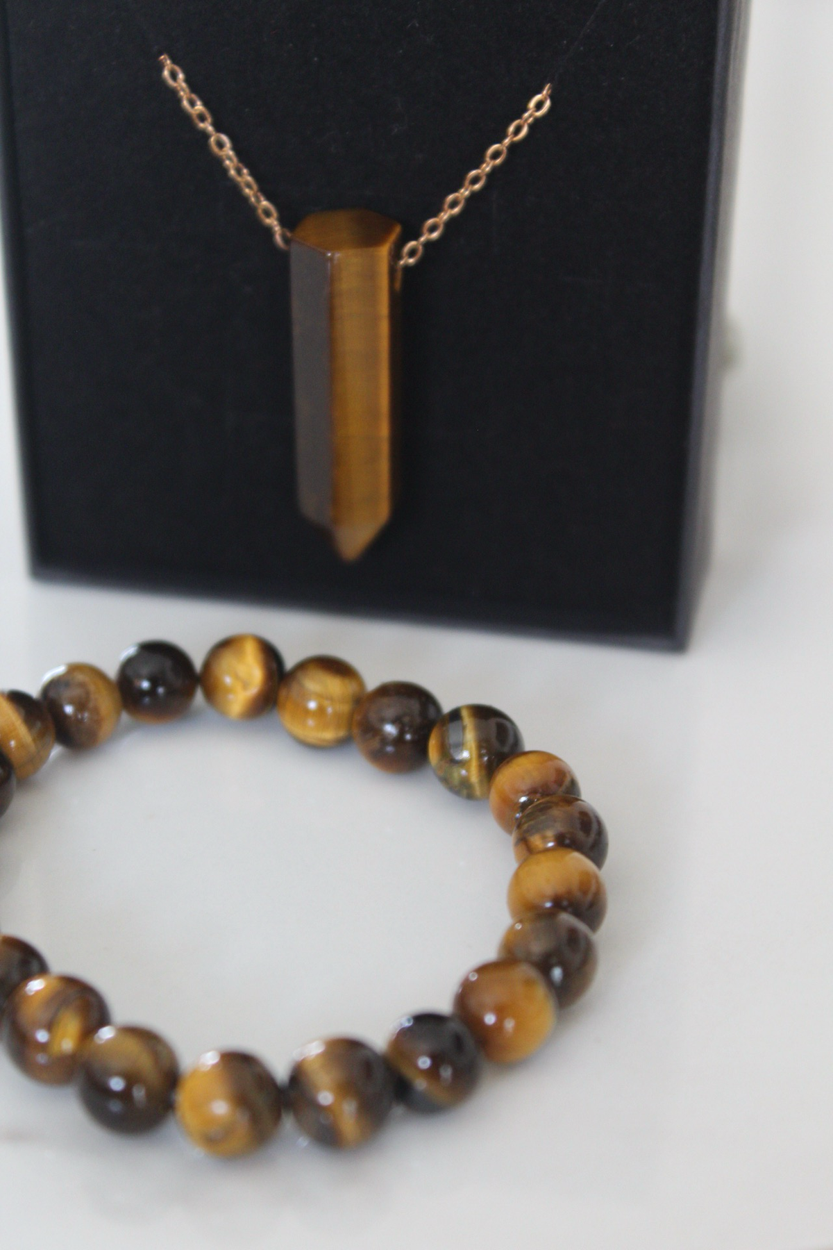 Sbindi! Tigers Eye Set [Stainless Steel Gold Plated]