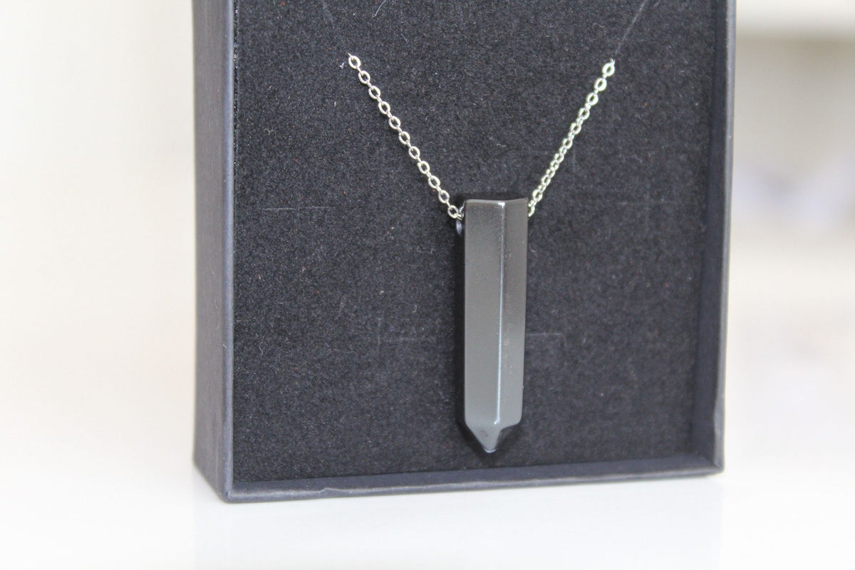 Hematite Pendant Necklace for Grounding