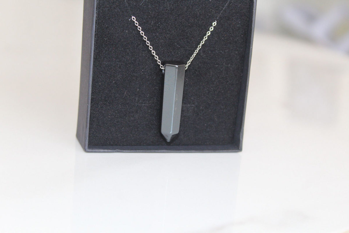 Hematite Pendant Necklace for Grounding
