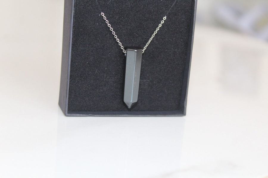 Hematite Pendant Necklace for Grounding
