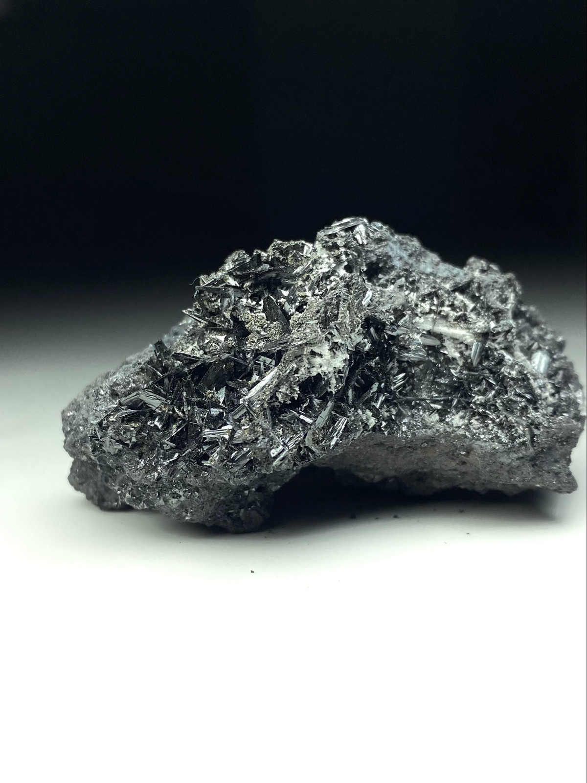 Manganite with Calcite – N'Chwaning II Mine, Kalahari Manganese Fields, South Africa | Natural Specimen