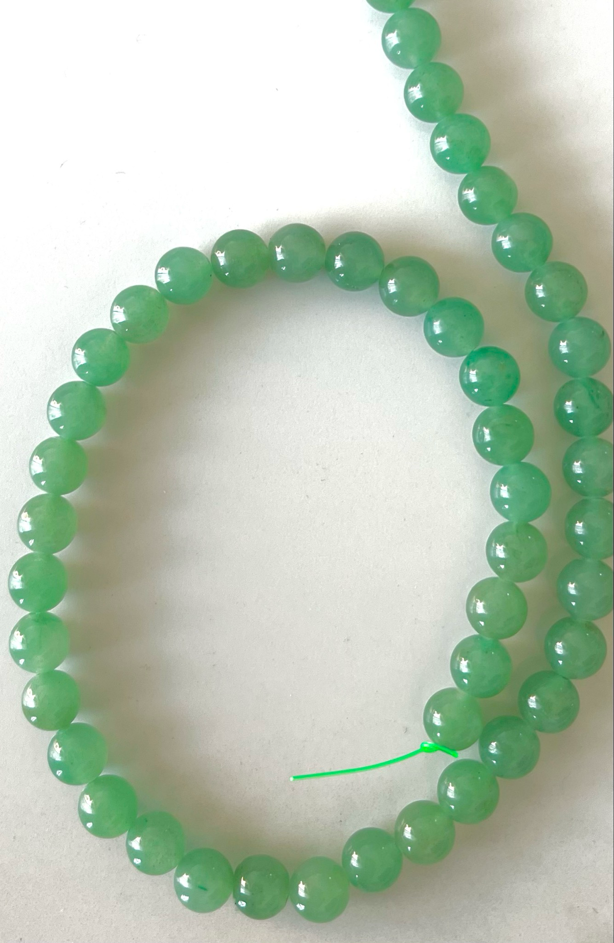 Green Aventurine 8mm Beads Strand, +/- 48 Beads