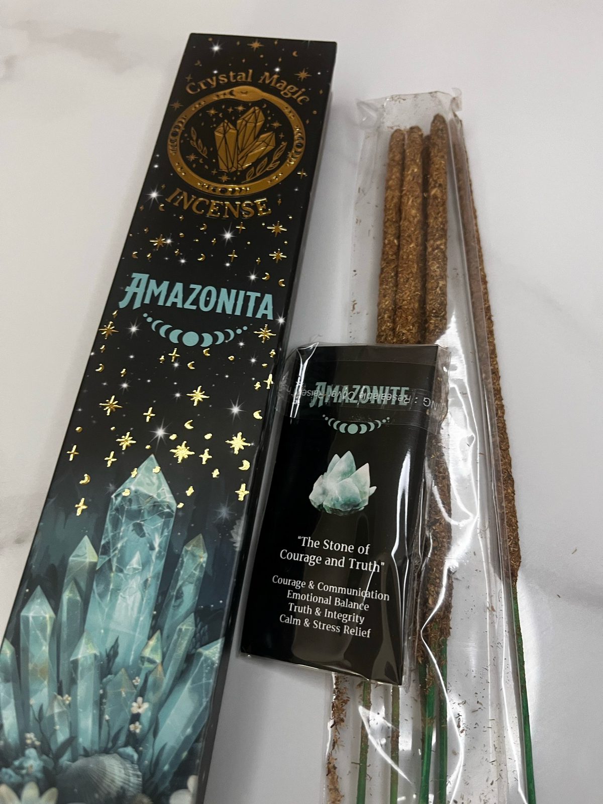 Amazonite Premium Incense 7s | Calm & Clear Communication